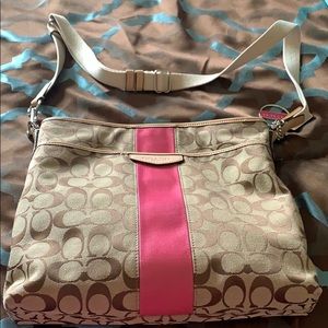 Monogram C canvas coach bag, dust bag & receipt